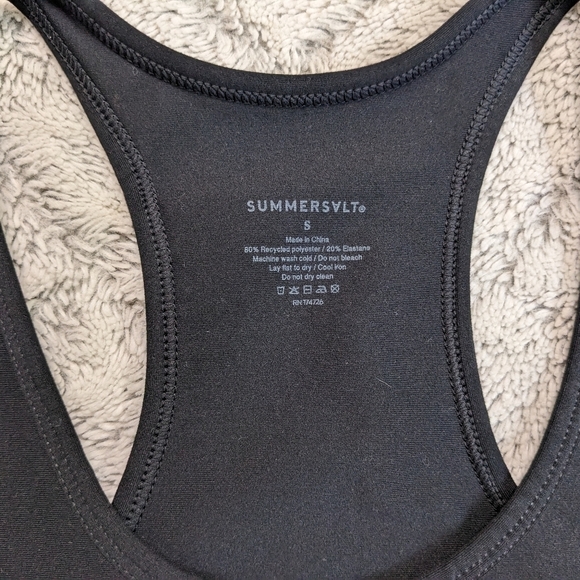 Summersalt The Midi Sports Bra Women's Small Sea Urchin Black - Picture 2 of 3